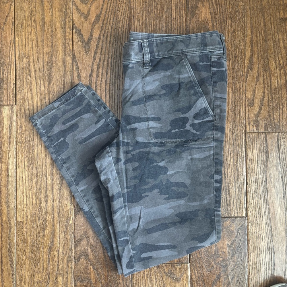 LOFT Gray Camouflage Trousers